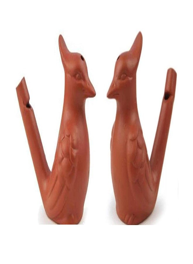 CrazyCrafts Ceramic Bird Whistle Toy for Children, Beautiful Sound and Quality Brown Color Bath time Musical Toys for Boys and Girls Pack of 2 (Brown) - Image 1